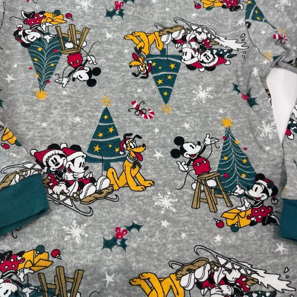 Disney Mickey Mouse Christmas Holiday Toddler Pajama Set ~ 3T